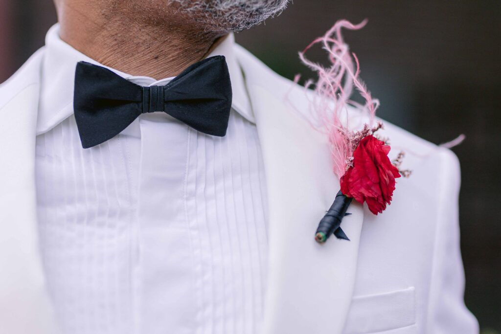 srv boston wedding groom detail boutonniere 