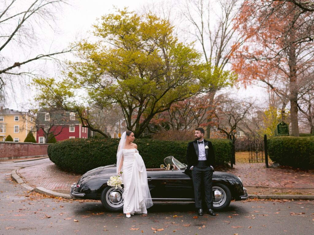 Hamilton Hall Wedding Classic Car