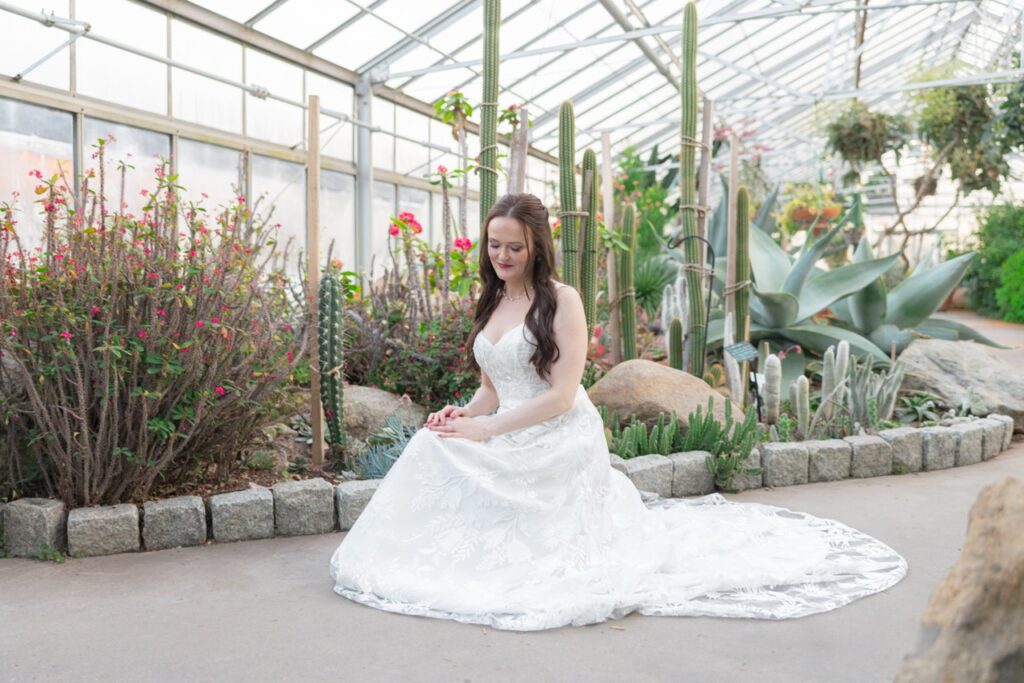 roger williams botanical garden wedding bridal portrait